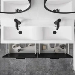 Erin 1200mm Floorstanding 4 Drawer Vanity Unit & Double Basin