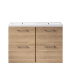 Erin 1200mm Floorstanding 4 Drawer Vanity Unit & Double Basin
