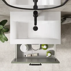 Erin 600mm Wall Mounted 1 Drawer Vanity Unit & Basin