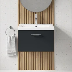 Erin 600mm Wall Mounted 1 Drawer Vanity Unit & Basin