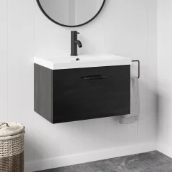 Erin 600mm Wall Mounted 1 Drawer Vanity Unit & Basin