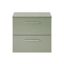 Erin 600mm Wall Mounted 2 Drawer Vanity Unit & Countertop