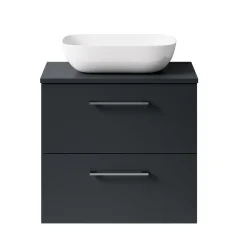 Erin 600mm Wall Mounted 2 Drawer Vanity Unit & Countertop