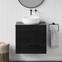 Erin 600mm Wall Mounted 2 Drawer Vanity Unit & Countertop