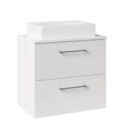 Erin 600mm Wall Mounted 2 Drawer Vanity Unit & Countertop