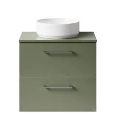 Erin 600mm Wall Mounted 2 Drawer Vanity Unit & Countertop