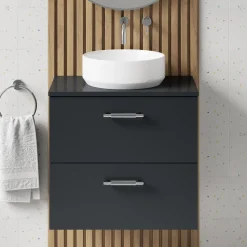 Erin 600mm Wall Mounted 2 Drawer Vanity Unit & Countertop
