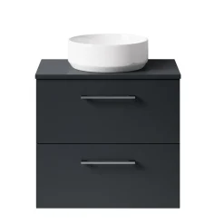 Erin 600mm Wall Mounted 2 Drawer Vanity Unit & Countertop