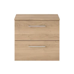 Erin 600mm Wall Mounted 2 Drawer Vanity Unit & Countertop