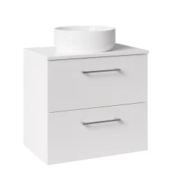 Erin 600mm Wall Mounted 2 Drawer Vanity Unit & Countertop