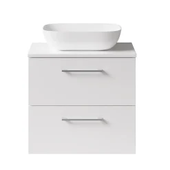 Erin 600mm Wall Mounted 2 Drawer Vanity Unit & Countertop
