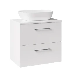Erin 600mm Wall Mounted 2 Drawer Vanity Unit & Countertop