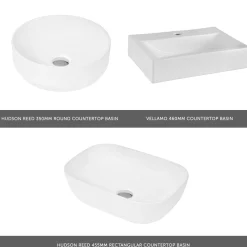 Erin 600mm Wall Mounted 2 Drawer Vanity Unit & Countertop