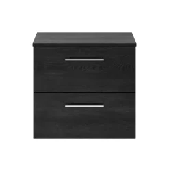 Erin 600mm Wall Mounted 2 Drawer Vanity Unit & Countertop