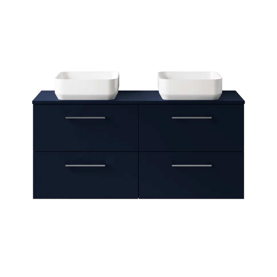 Erin 1200mm Wall Mounted 4 Drawer Vanity Unit & Double Countertop