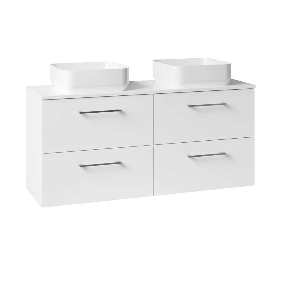 Erin 1200mm Wall Mounted 4 Drawer Vanity Unit & Double Countertop