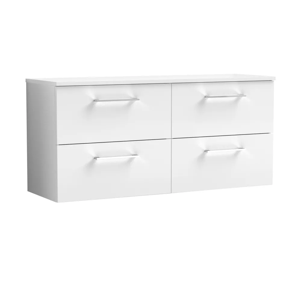 Erin 1200mm Wall Mounted 4 Drawer Vanity Unit & Double Countertop