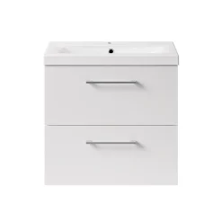 Erin 600mm Wall Mounted 2 Drawer Vanity Unit & Basin