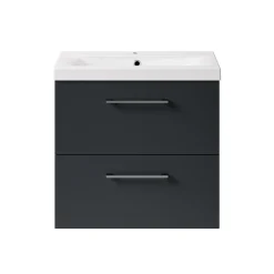 Erin 600mm Wall Mounted 2 Drawer Vanity Unit & Basin