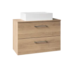 Erin 800mm Wall Mounted 2 Drawer Vanity Unit & Countertop
