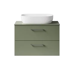 Erin 800mm Wall Mounted 2 Drawer Vanity Unit & Countertop