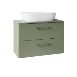 Erin 800mm Wall Mounted 2 Drawer Vanity Unit & Countertop