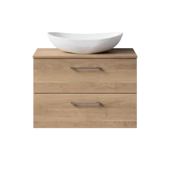 Erin 800mm Wall Mounted 2 Drawer Vanity Unit & Countertop