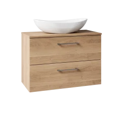 Erin 800mm Wall Mounted 2 Drawer Vanity Unit & Countertop