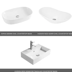 Erin 800mm Wall Mounted 2 Drawer Vanity Unit & Countertop
