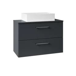 Erin 800mm Wall Mounted 2 Drawer Vanity Unit & Countertop