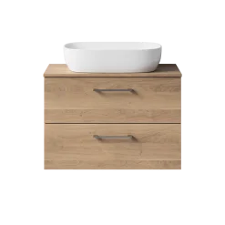 Erin 800mm Wall Mounted 2 Drawer Vanity Unit & Countertop
