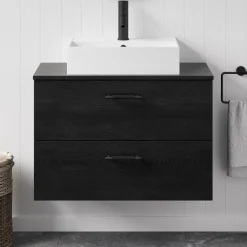 Erin 800mm Wall Mounted 2 Drawer Vanity Unit & Countertop
