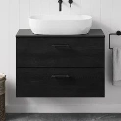 Erin 800mm Wall Mounted 2 Drawer Vanity Unit & Countertop