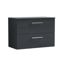 Erin 800mm Wall Mounted 2 Drawer Vanity Unit & Countertop
