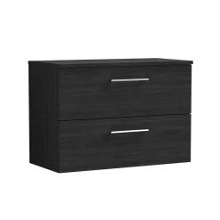 Erin 800mm Wall Mounted 2 Drawer Vanity Unit & Countertop
