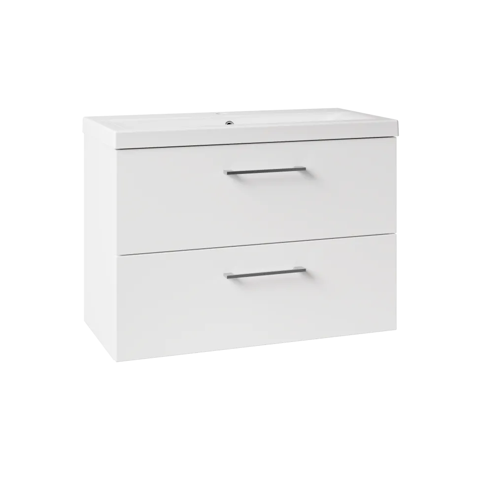 Erin 800mm Wall Mounted 2 Drawer Vanity Unit & Basin