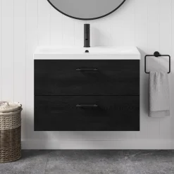 Erin 800mm Wall Mounted 2 Drawer Vanity Unit & Basin