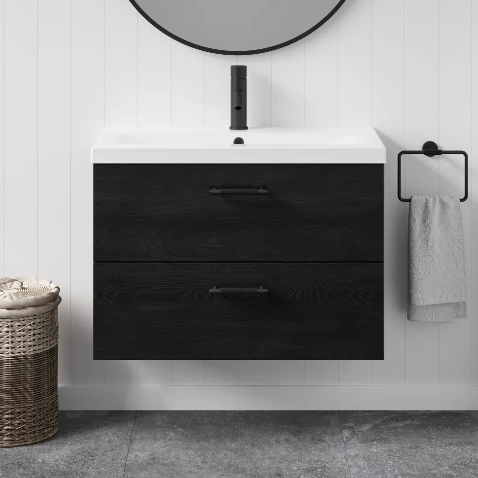 Erin 800mm Wall Mounted 2 Drawer Vanity Unit & Basin