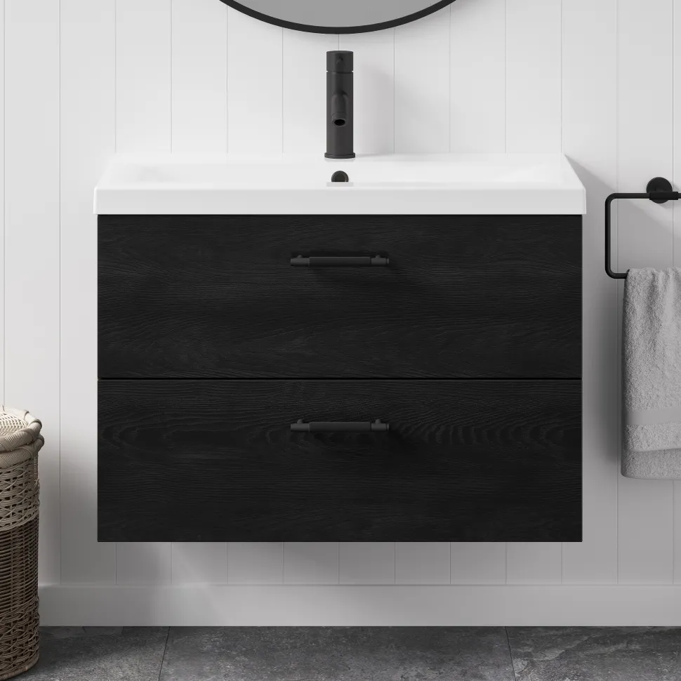 Erin 800mm Wall Mounted 2 Drawer Vanity Unit & Basin