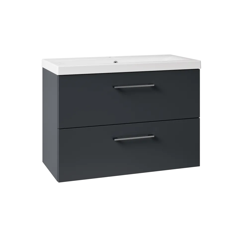 Erin 800mm Wall Mounted 2 Drawer Vanity Unit & Basin