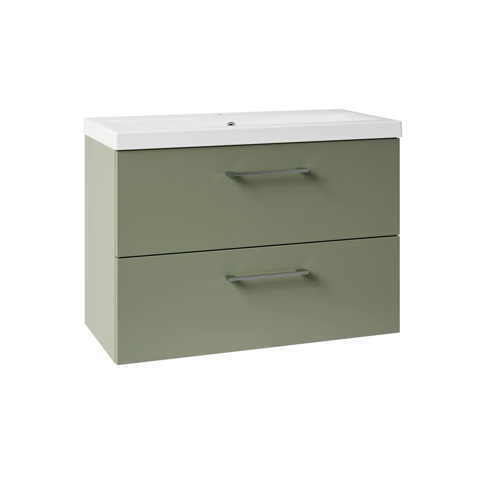 Erin 800mm Wall Mounted 2 Drawer Vanity Unit & Basin