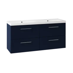 Erin 1200mm Wall Mounted 4 Drawer Vanity Unit & Double Basin