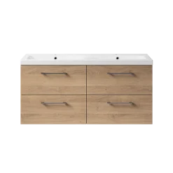 Erin 1200mm Wall Mounted 4 Drawer Vanity Unit & Double Basin