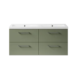 Erin 1200mm Wall Mounted 4 Drawer Vanity Unit & Double Basin