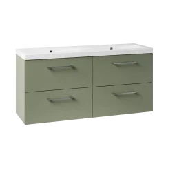 Erin 1200mm Wall Mounted 4 Drawer Vanity Unit & Double Basin