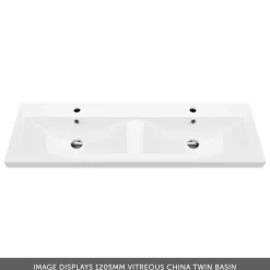 Erin 1200mm Wall Mounted 4 Drawer Vanity Unit & Double Basin