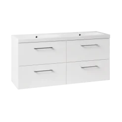Erin 1200mm Wall Mounted 4 Drawer Vanity Unit & Double Basin