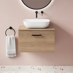 Erin 600mm Wall Mounted 1 Drawer Vanity Unit & Countertop