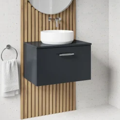 Erin 600mm Wall Mounted 1 Drawer Vanity Unit & Countertop
