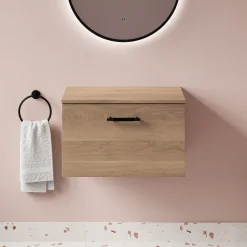 Erin 600mm Wall Mounted 1 Drawer Vanity Unit & Countertop